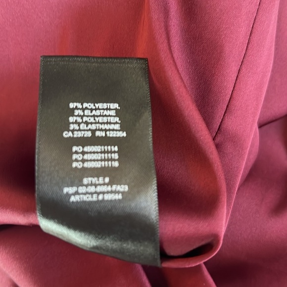 Sunday Best Shimmer Satin Square Neck Mini Dress Burgandy Sexy - Picture 8 of 16